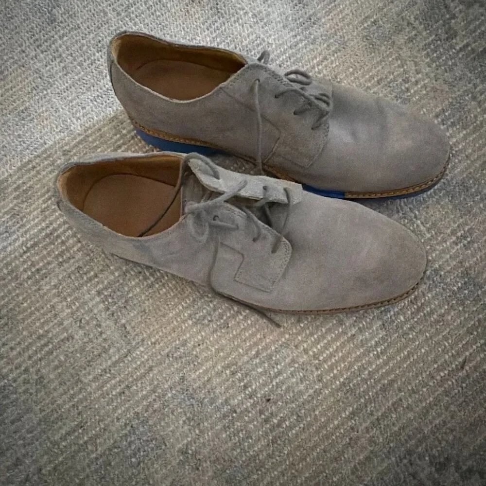 Cole Haan Men's Great Jones Plain Toe Oxfords Ironstone Suede size 9